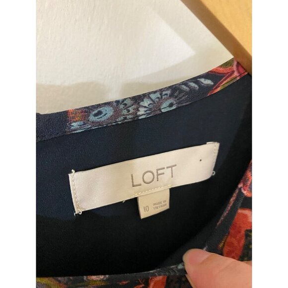 Loft Women's Long Sleeve Floral Casual Dress - 10 - Picture 2 of 15